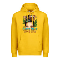 Lemon messy bun camp hair dont care Premium Hoodie - texasbilliewilder