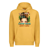 Mustard messy bun camp hair dont care Premium Hoodie - texasbilliewilder