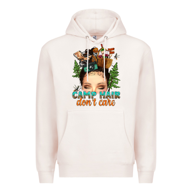 Messy Bun Camp Hair Dont Care Premium Hoodie by texasbilliewilder | Teevron