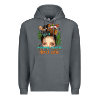 Rock messy bun camp hair dont care Premium Hoodie - texasbilliewilder