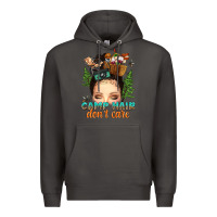 Smoke messy bun camp hair dont care Premium Hoodie - texasbilliewilder