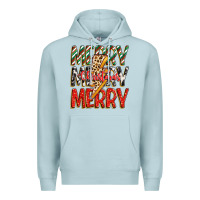 Blue Mist merry christmas lightning bolt Premium Hoodie - Zillion Design Studio