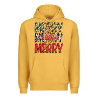 Mustard merry christmas lightning bolt Premium Hoodie - Zillion Design Studio