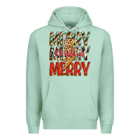 Seafoam merry christmas lightning bolt Premium Hoodie - Zillion Design Studio
