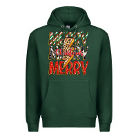 Sports Green merry christmas lightning bolt Premium Hoodie - Zillion Design Studio