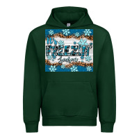 Forest Green it's freezin season Urban Hoodie - RanaPortraitStore