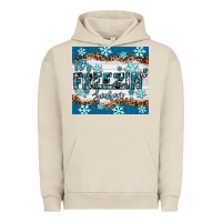 Pigment French Oak it's freezin season Urban Hoodie - RanaPortraitStore