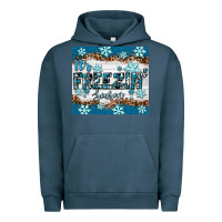 Pigment Midnight Navy it's freezin season Urban Hoodie - RanaPortraitStore
