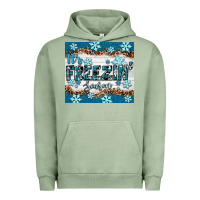 Pigment Oil Green it's freezin season Urban Hoodie - RanaPortraitStore