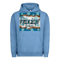 Pigment Pebble Blue it's freezin season Urban Hoodie - RanaPortraitStore