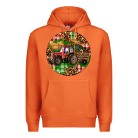 Carrot Christmas Farm Red Tractor Premium Hoodie - RanaPortraitStore