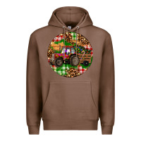 Chestnut Christmas Farm Red Tractor Premium Hoodie - RanaPortraitStore