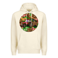 Sandshell Christmas Farm Red Tractor Premium Hoodie - RanaPortraitStore
