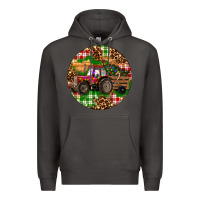 Smoke Christmas Farm Red Tractor Premium Hoodie - RanaPortraitStore