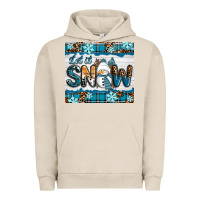 Pigment French Oak let it snow Urban Hoodie - RanaPortraitStore