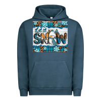 Pigment Midnight Navy let it snow Urban Hoodie - RanaPortraitStore