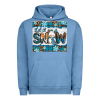 Pigment Pebble Blue let it snow Urban Hoodie - RanaPortraitStore