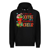 Black i run on coffee and christmas cheer Premium Hoodie - Zillion Design Studio