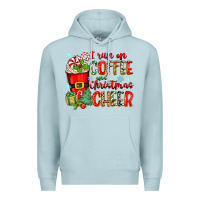 Blue Mist i run on coffee and christmas cheer Premium Hoodie - Zillion Design Studio