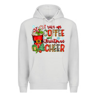 Dove Grey i run on coffee and christmas cheer Premium Hoodie - Zillion Design Studio
