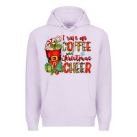 Lilac i run on coffee and christmas cheer Premium Hoodie - Zillion Design Studio