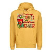 Mustard i run on coffee and christmas cheer Premium Hoodie - Zillion Design Studio