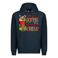 Navy i run on coffee and christmas cheer Premium Hoodie - Zillion Design Studio