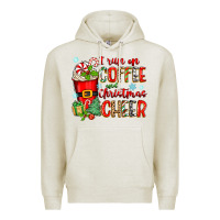 Oatmeal Heather i run on coffee and christmas cheer Premium Hoodie - Zillion Design Studio