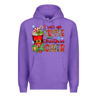 Purple i run on coffee and christmas cheer Premium Hoodie - Zillion Design Studio