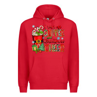Red i run on coffee and christmas cheer Premium Hoodie - Zillion Design Studio