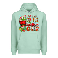 Seafoam i run on coffee and christmas cheer Premium Hoodie - Zillion Design Studio