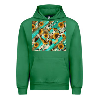 Emerald leopard sunflower hearts Urban Hoodie - RanaPortraitStore
