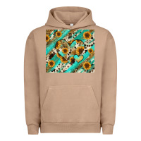 Pigment Burro leopard sunflower hearts Urban Hoodie - RanaPortraitStore