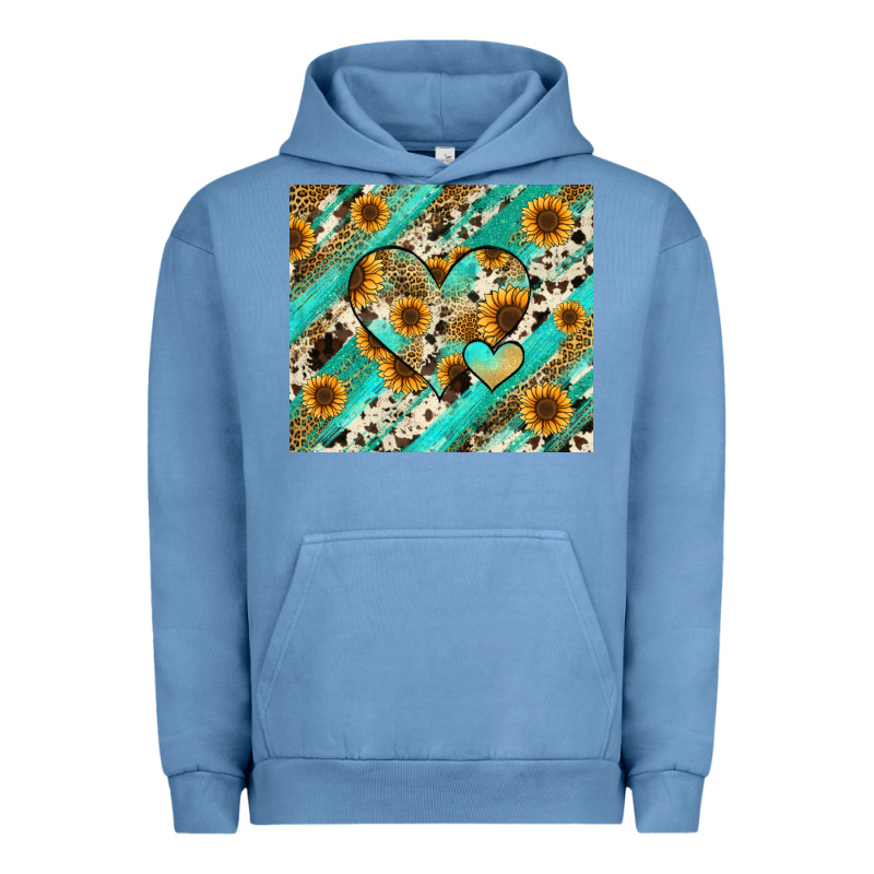 Leopard Sunflower Hearts Urban Hoodie by RanaPortraitStore | Teevron