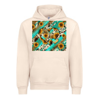 Sandshell leopard sunflower hearts Urban Hoodie - RanaPortraitStore
