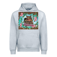 Heather Grey mama bear haunting fish floral Urban Hoodie - RanaPortraitStore