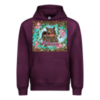 Mauve Wine mama bear haunting fish floral Urban Hoodie - RanaPortraitStore