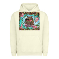 Pigment Pistachio mama bear haunting fish floral Urban Hoodie - RanaPortraitStore