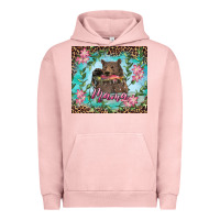 Pigment Salmon mama bear haunting fish floral Urban Hoodie - RanaPortraitStore