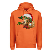 Carrot Christmas Glasses Goat Premium Hoodie - RanaPortraitStore