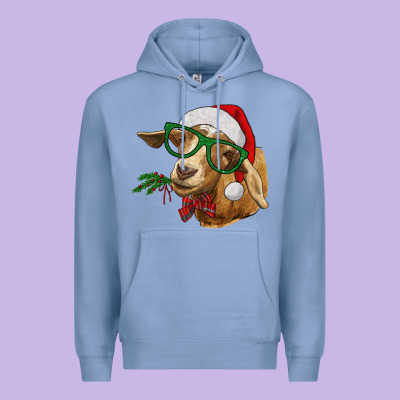 Premium Hoodie Christmas Glasses Goat