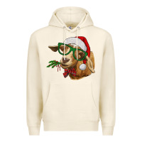 Tofu Christmas Glasses Goat Premium Hoodie - RanaPortraitStore