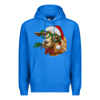 True Royal Christmas Glasses Goat Premium Hoodie - RanaPortraitStore