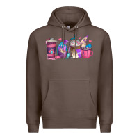 Coffee nail hustler coffee cups Premium Hoodie - texasbilliewilder