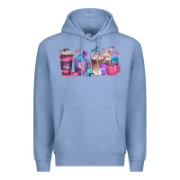 Colony Blue nail hustler coffee cups Premium Hoodie - texasbilliewilder