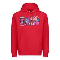 Red nail hustler coffee cups Premium Hoodie - texasbilliewilder