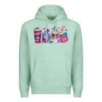 Seafoam nail hustler coffee cups Premium Hoodie - texasbilliewilder