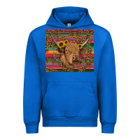Cobalt serape leopard turquoise sunflowers cow Urban Hoodie - RanaPortraitStore