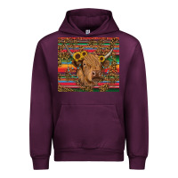 Mauve Wine serape leopard turquoise sunflowers cow Urban Hoodie - RanaPortraitStore