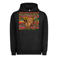 Pigment Black serape leopard turquoise sunflowers cow Urban Hoodie - RanaPortraitStore